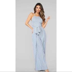 NWT - Fashion Nova Striped Jumpsuit